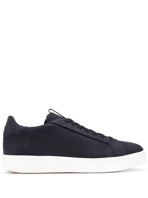 Santoni smooth lace-up sneakers