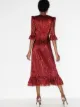 The Vampire's Wife metallic ruffle detail dress