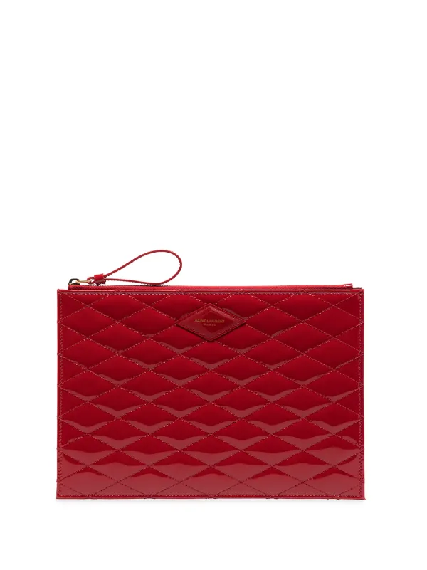 ysl red clutch