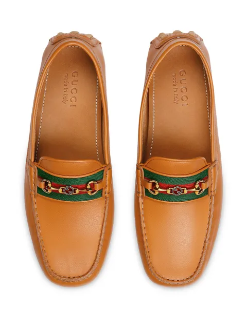 leather loafer with interlocking g horsebit