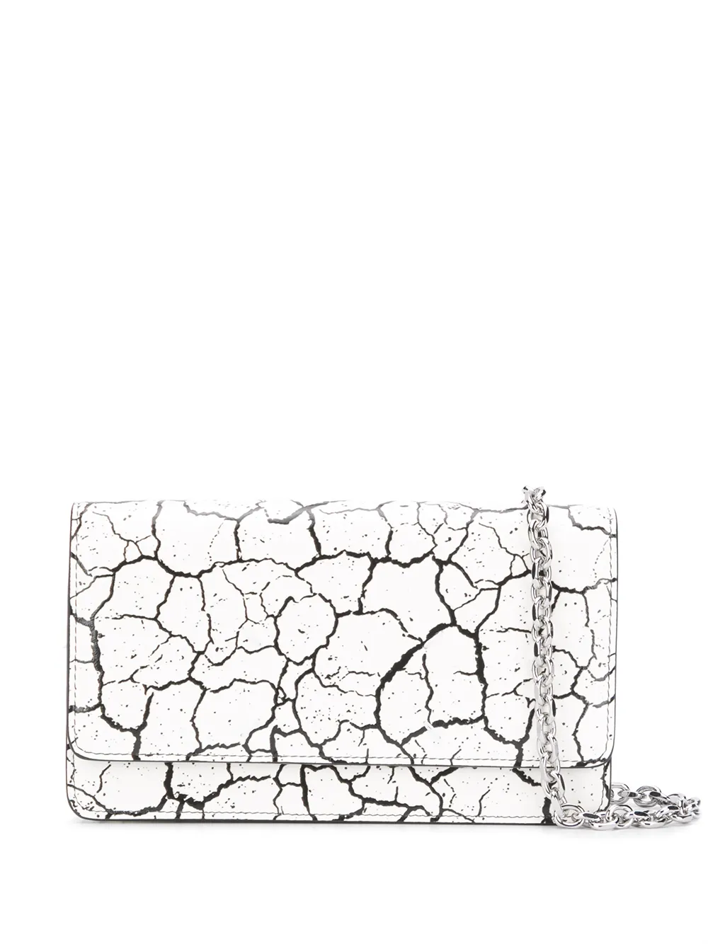 Maison Margiela cracked-effect clutch | White | Image 1
