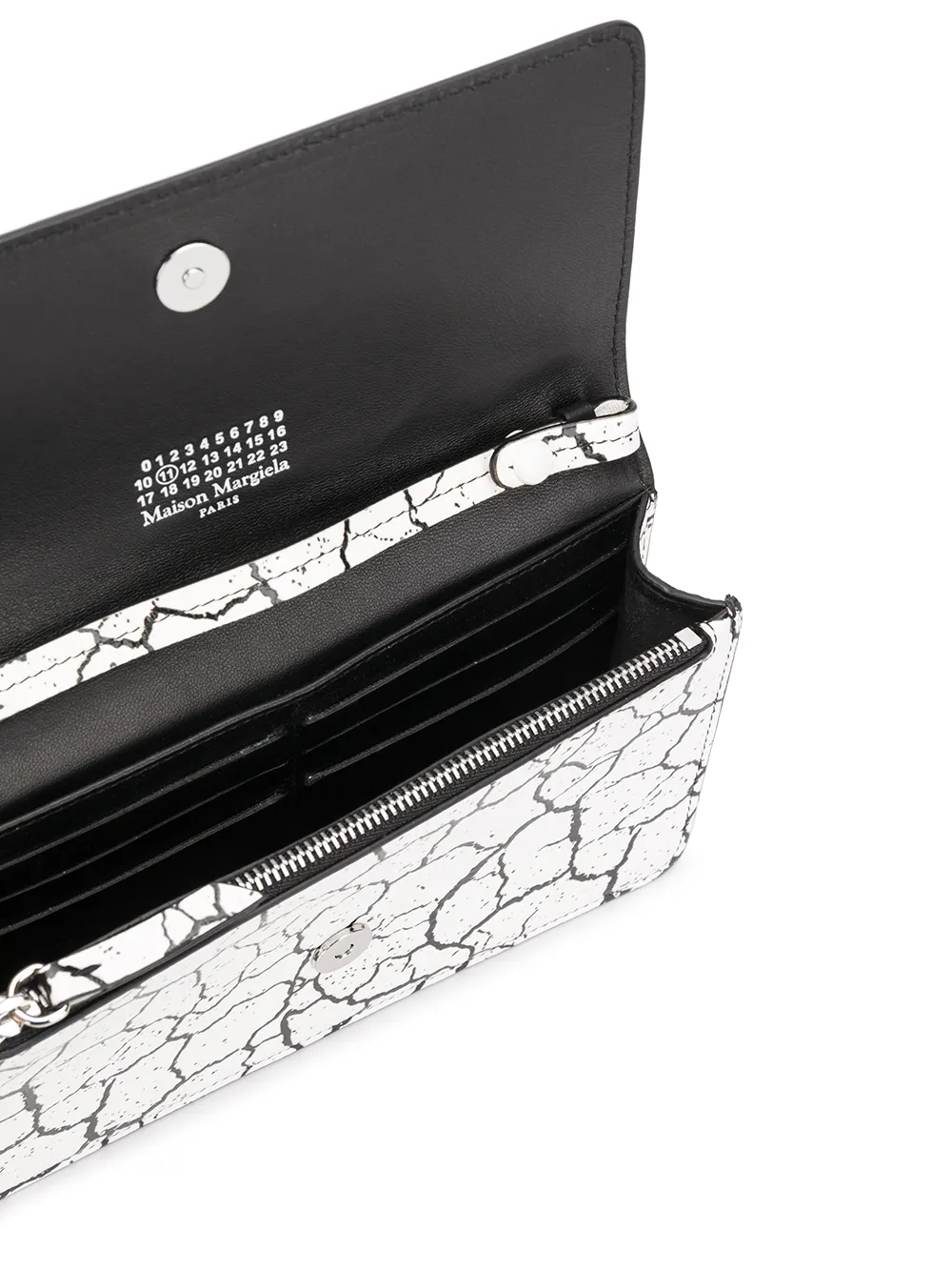 Maison Margiela Clutch met gebarsten effect Wit