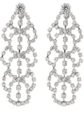 Kenneth Jay Lane crystal lace clip earrings - Silver