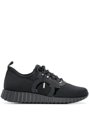 Ferragamo ソックススニーカー Ferragamo レザー ソックススニーカー | ブラック | FARFETCH JP