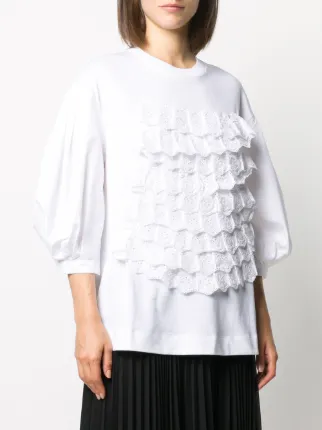 broderie anglaise panelled blouse展示图