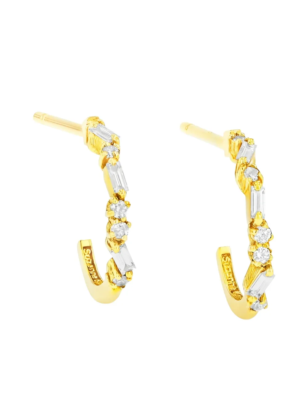 Suzanne Kalan 18k Yellow Gold Diamond Earrings
