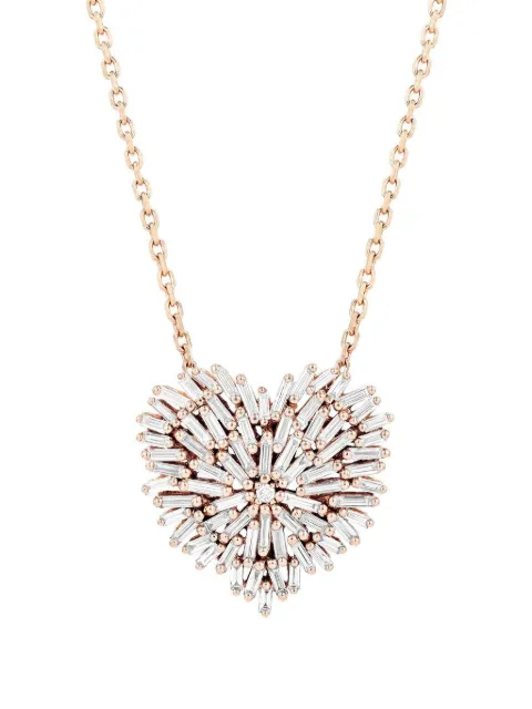 Suzanne Kalan 18kt rose gold Heart diamond necklace