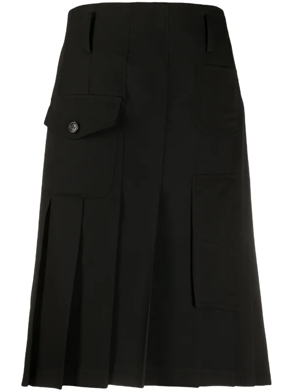 comme des garcons pleated skirt