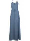 Marchesa Notte Bridesmaids wrapped full-length gown - Blue