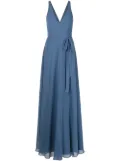 Marchesa Notte Bridesmaids V-neck sleeveless gown - Blue