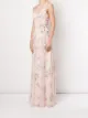 Marchesa Notte Bridesmaids floral-print tulle sleeveless gown