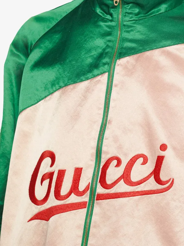cotton viscose jacket with gucci script