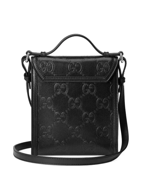 gucci bolsa embossed logo