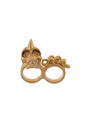 Alexander McQueen خاتم كلاسيكي مزين بشكل جمجمة