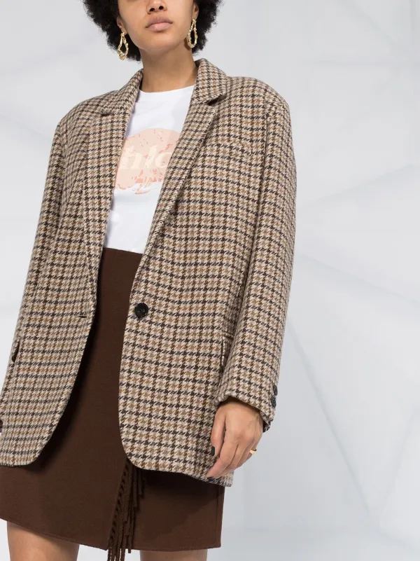 Shop Brown Isabel Marant Etoile Kaito Check Pattern Blazer With Express Delivery Farfetch Isabel marant etoile is an offshoot of the french womenswear brand. shop brown isabel marant etoile kaito