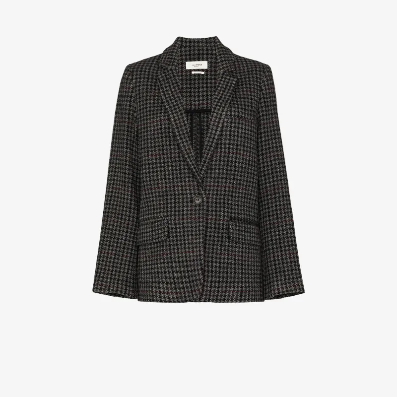 Isabel Marant étoile Womens Grey Charly Houndstooth Blazer