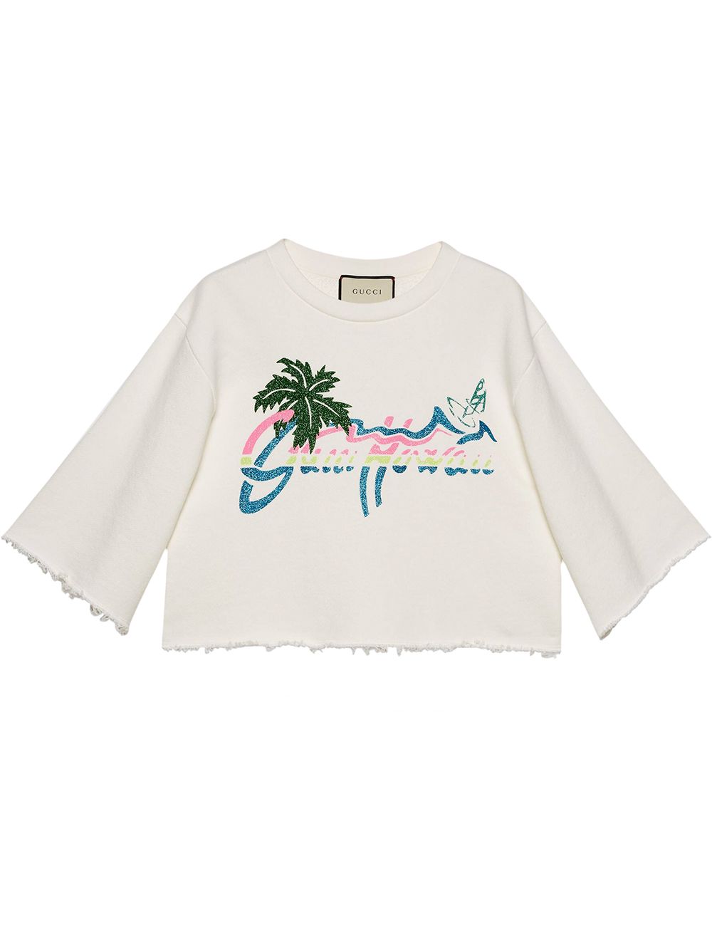 Gucci Gucci Hawaii Cropped Sweatshirt - Farfetch
