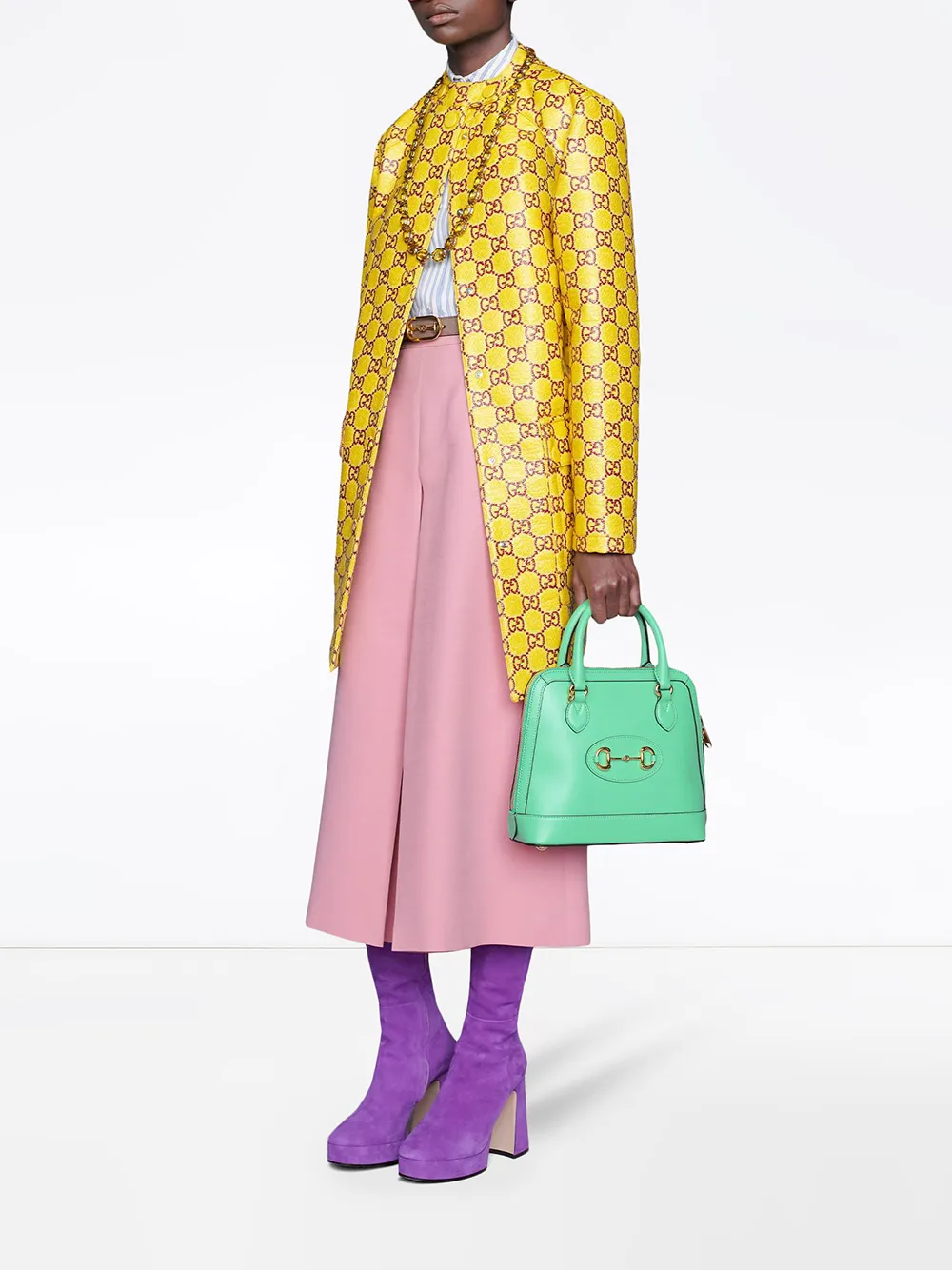Image 2 of Gucci GG Supreme single-breasted coat