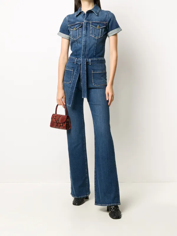 denim jumpsuit bardot