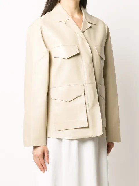 Toteme avignon leather jacket Clearance