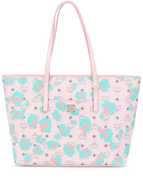 mcm floral tote