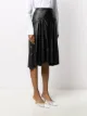 Nº21 Crease-Effect Eco-Leather Skirt