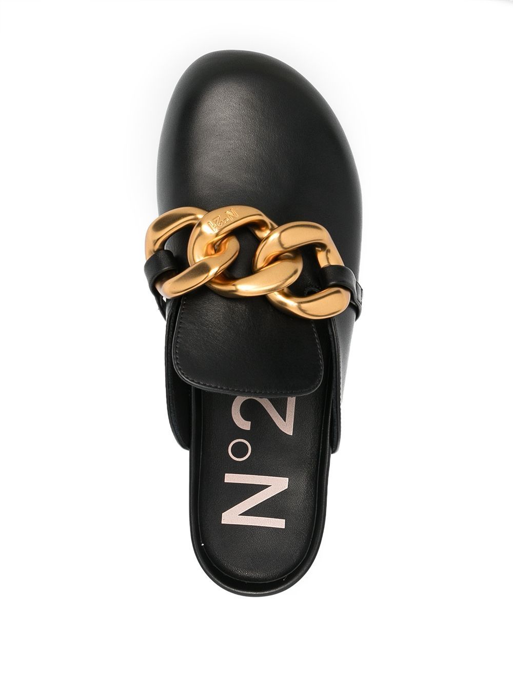 N°21 Chunky Chain-embellished Slides In Black | ModeSens