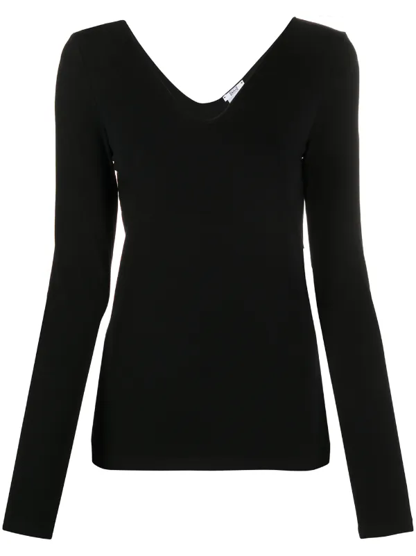 Shop Wolford v-neck long sleeve top 