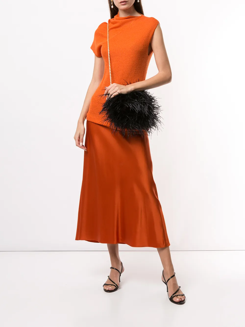 фото Loeffler randall сумка через плечо с перьями