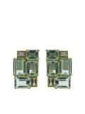 Sylva & Cie 18kt yellow gold diamond colombian emerald earrings - YLWGOLD