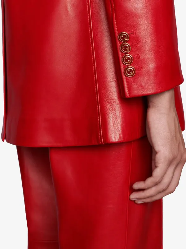 red gucci blazer