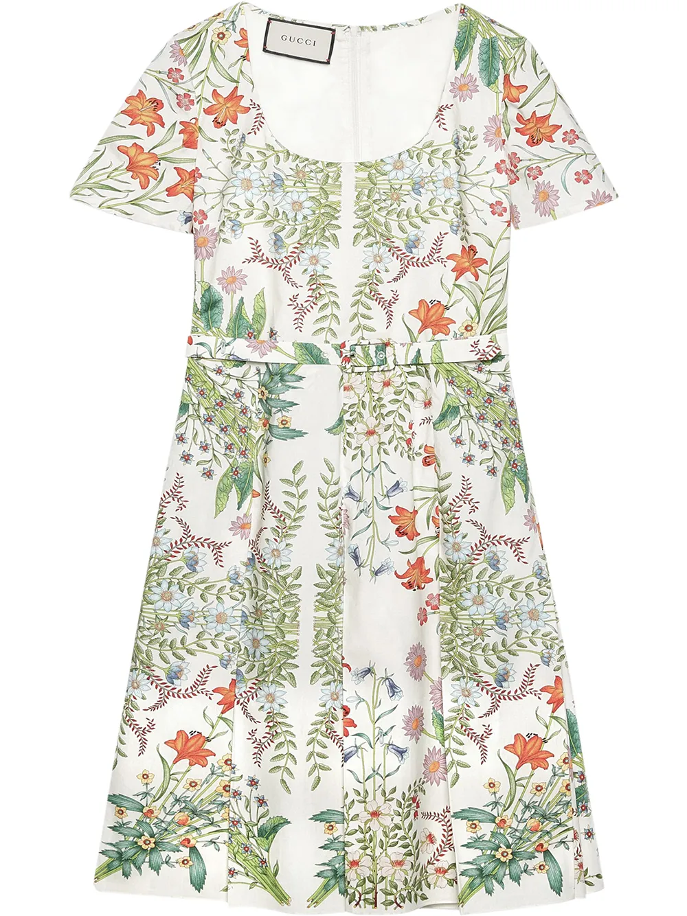 Gucci New Flora Print Midi Dress - Farfetch