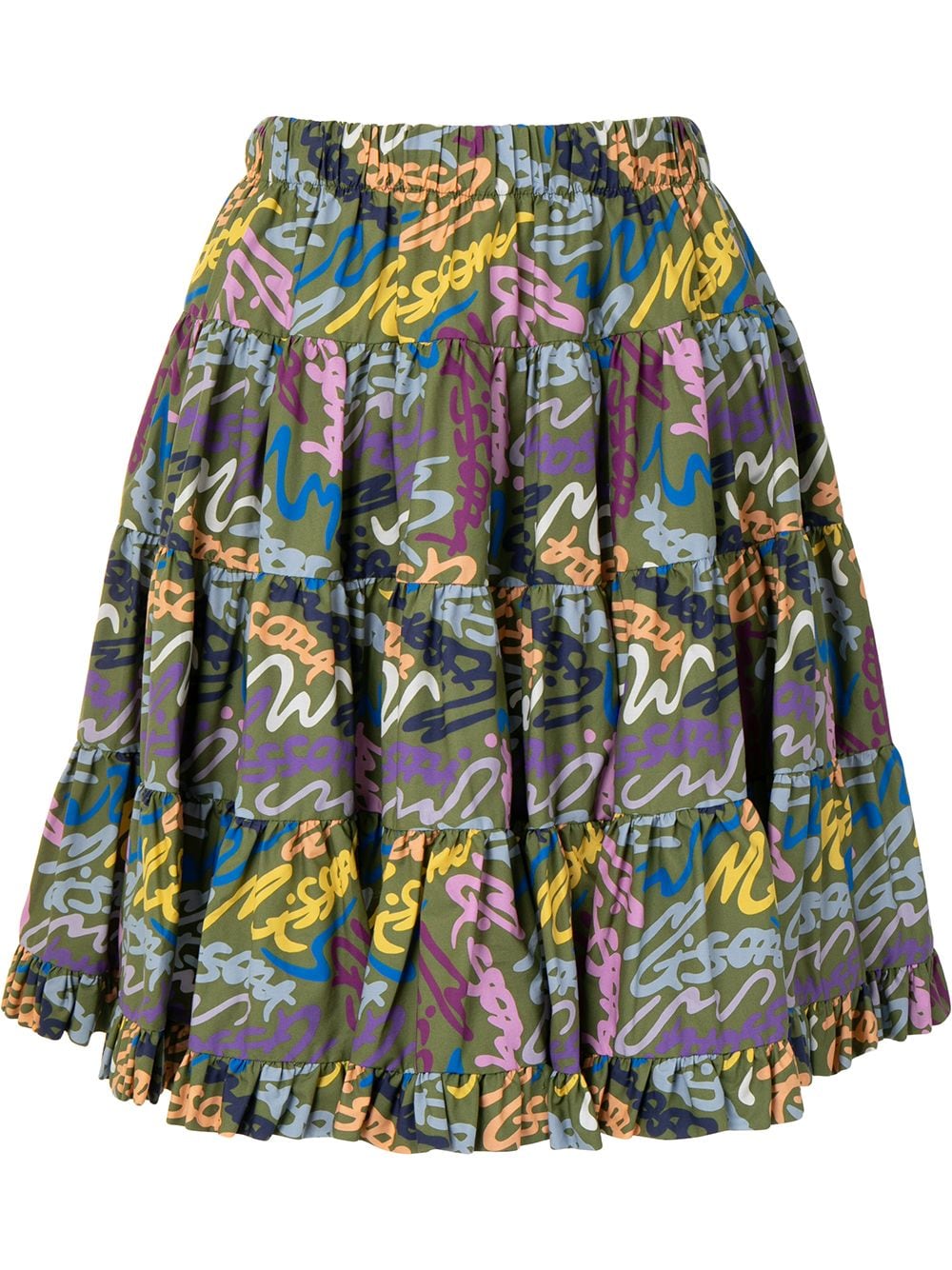 фото M missoni плиссированная юбка мини с логотипом