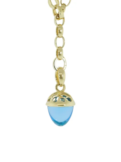 TAMARA COMOLLI 18kt yellow gold Fairy Mikado bouquet blue topaz pendant