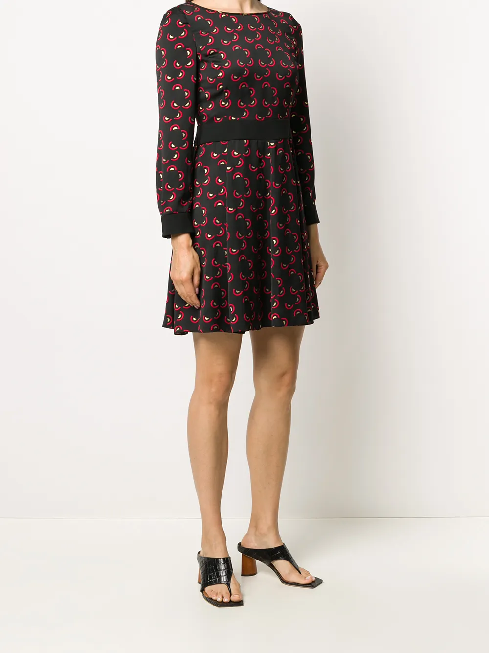 Emporio Armani Mini-jurk met geometrische print Zwart