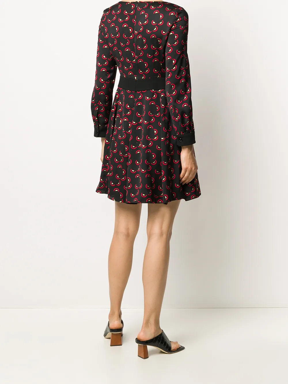 Emporio Armani Mini-jurk met geometrische print Zwart