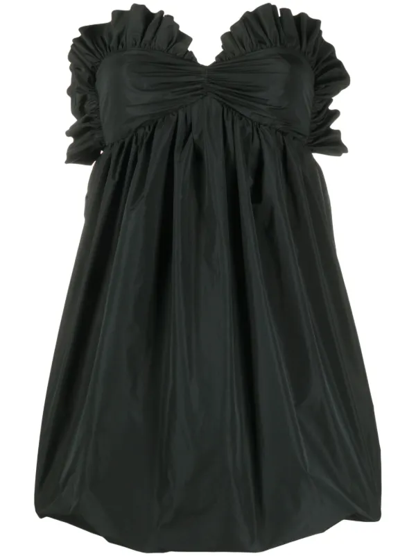 ruffle sweetheart neckline dress