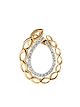 Image 2 of Yeprem 18kt rose and white gold round diamond oval earrings