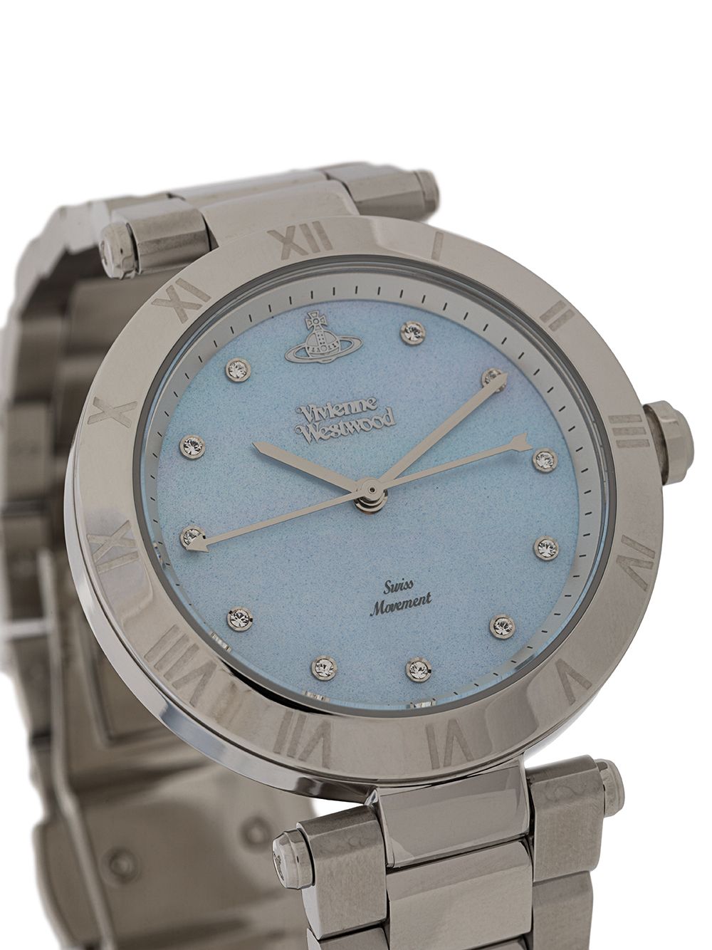 Shop Vivienne Westwood Montagu 35mm Watch In Silver