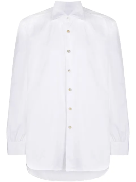 Kiton spread-collar shirt