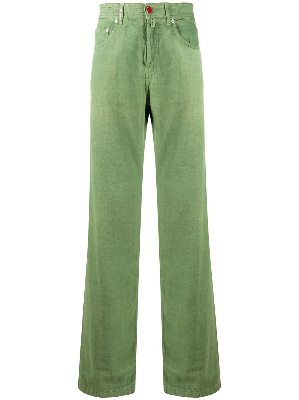 Kiton straight leg denim jeans | Green | Image 1