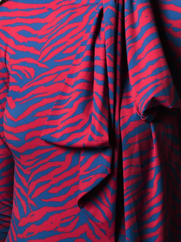 MM6 Maison Margiela zebra-stripe Bodysuit | Red | FARFETCH GR
