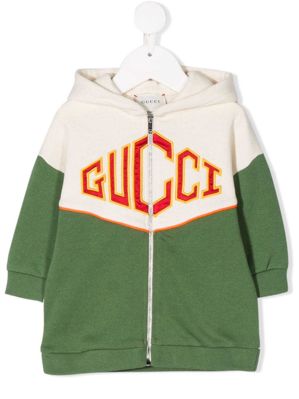 Gucci Babies'  Game Zipped Hoodie In Green