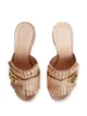 Gucci logo-embellished metallic mules