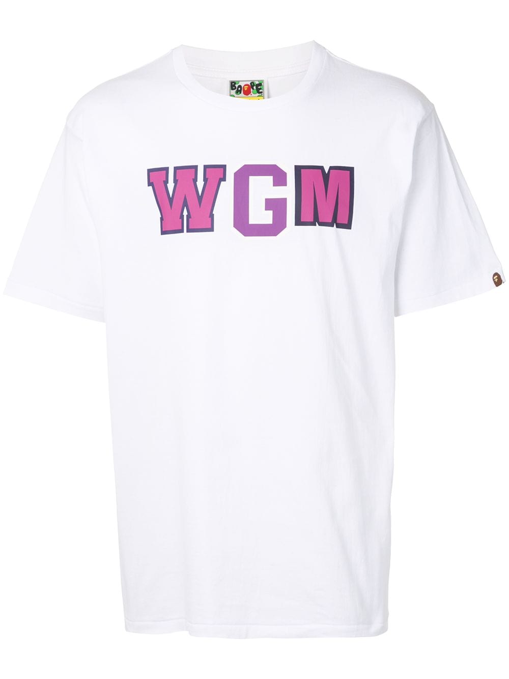 Bape Wgm Shark-print T-shirt In White