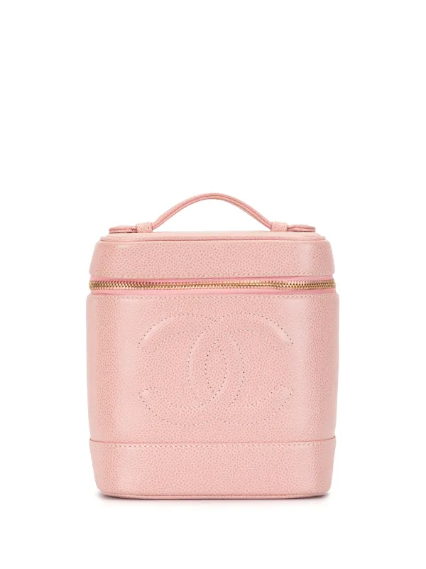 chanel pink vanity case