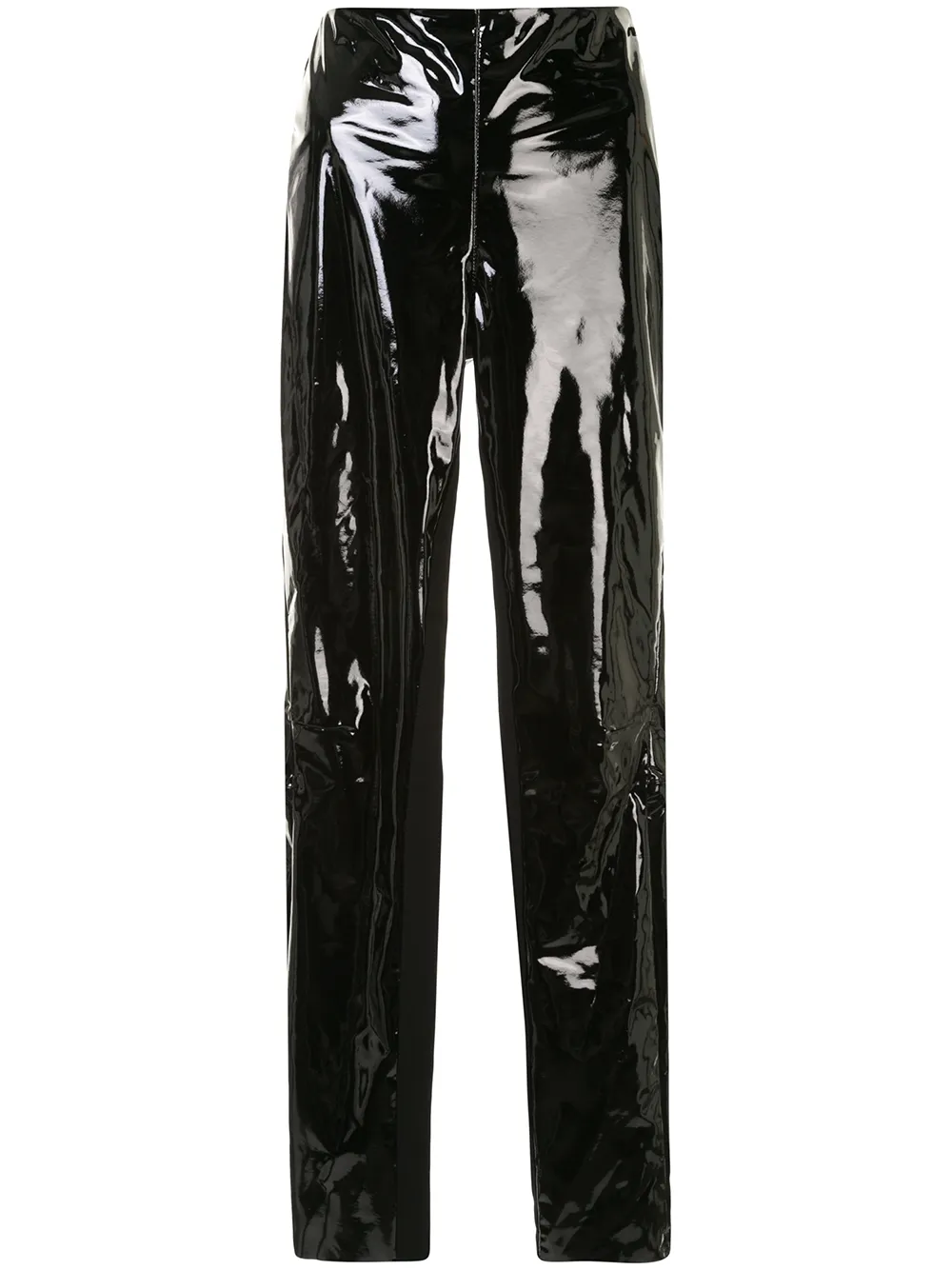 patent finish trousers