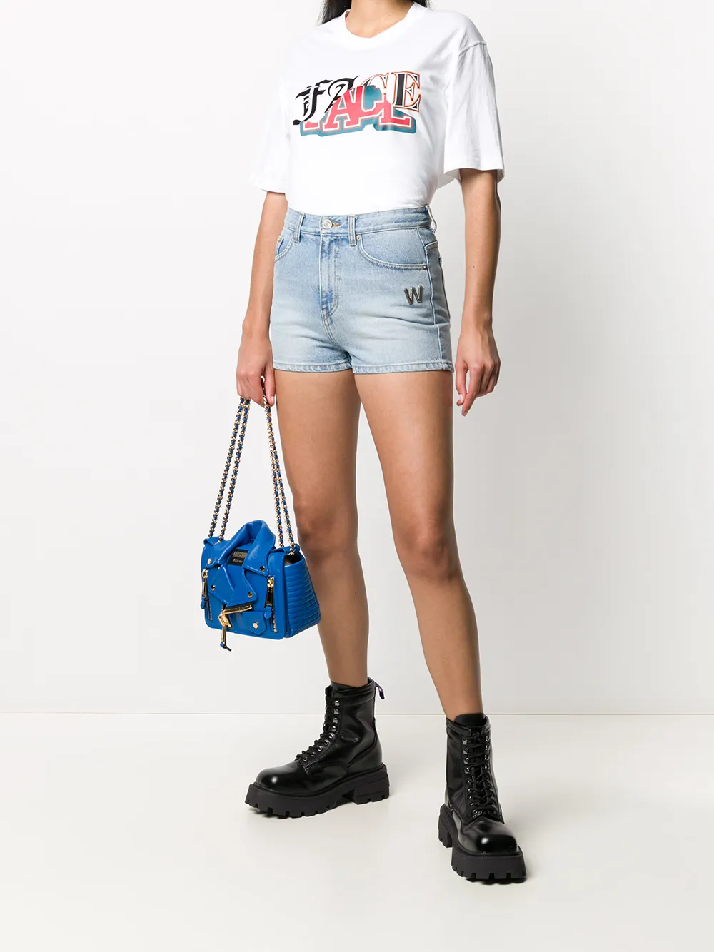 Facetasm T-shirt met logo Wit