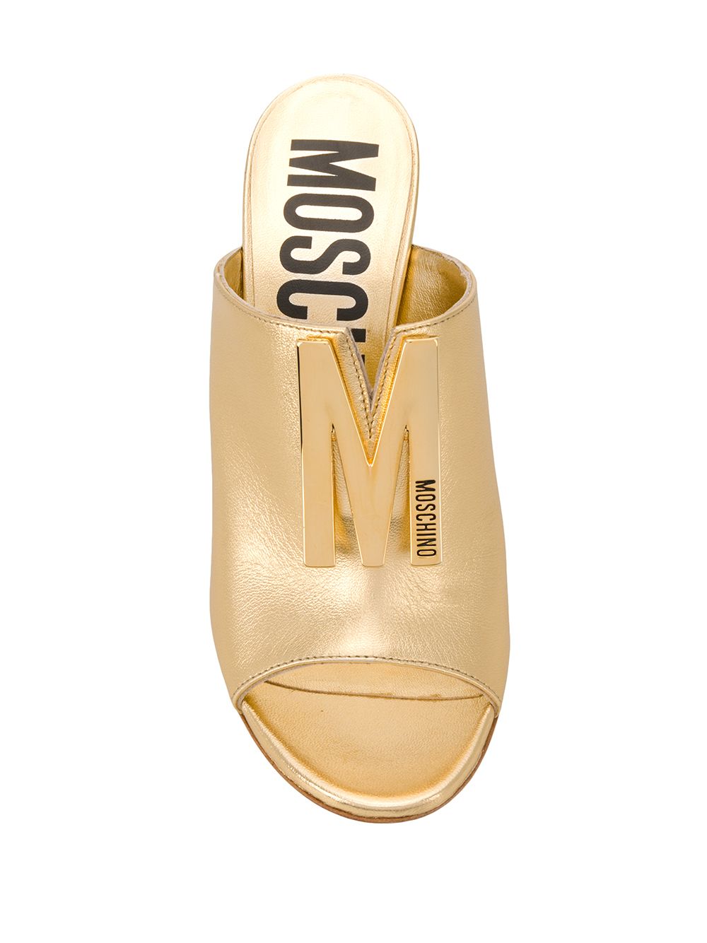 фото Moschino мюли с металлическим логотипом