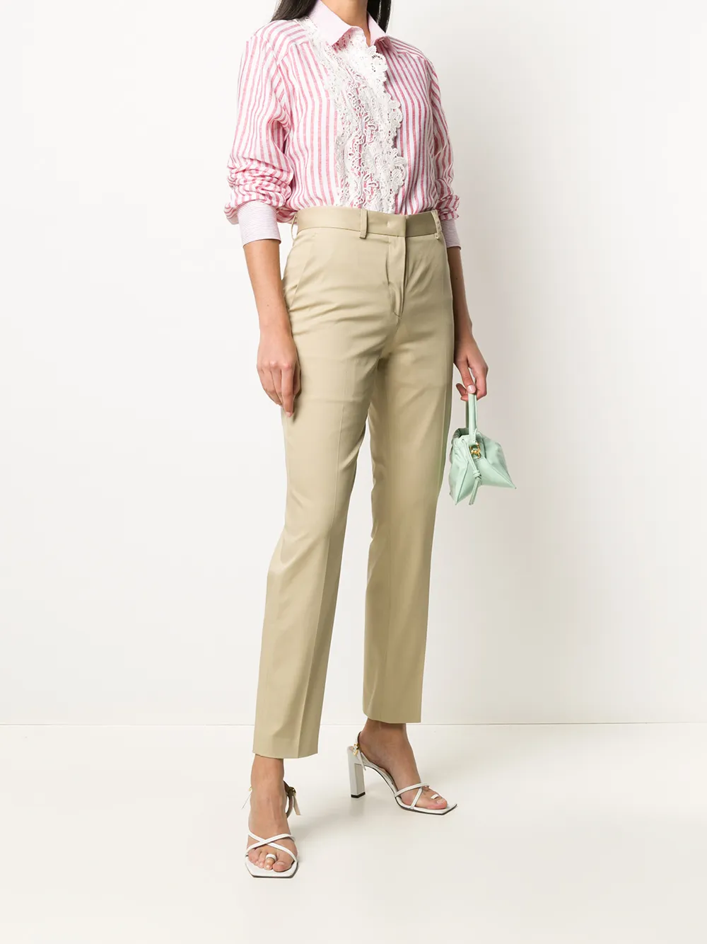 Alberta Ferretti Getailleerde pantalon Beige